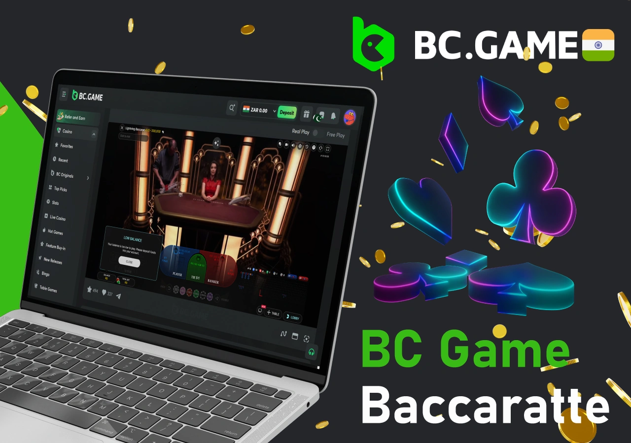 One type of poker game Baccarat is also available at BC live casino games